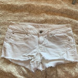 White Jean Shorts from AE!